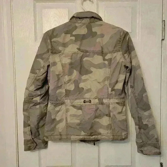 Abercrombie Fitch Y2K Camo Utility Jacket Small Quilted Lined Military Style - Picture 2 of 10